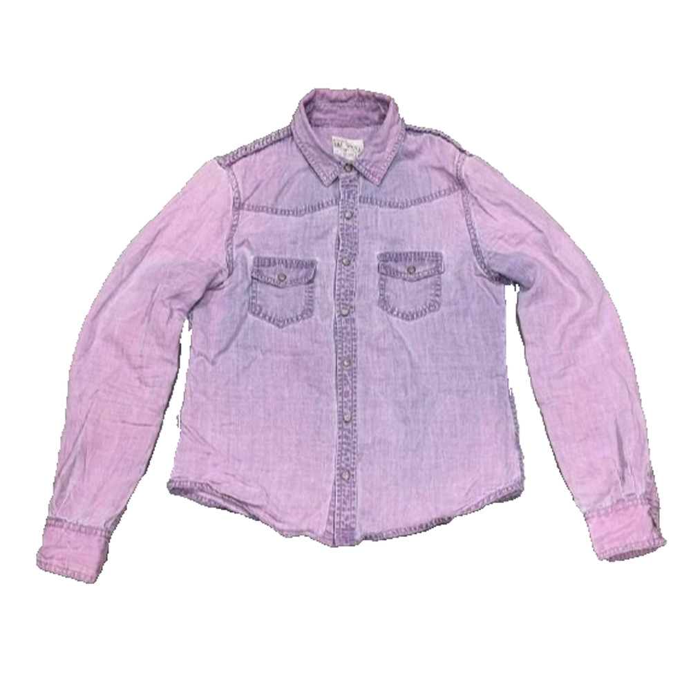 Joe’s Jeans The Shirt Button Down preppy ombre Light Purple Small A006134 - Picture 2 of 9